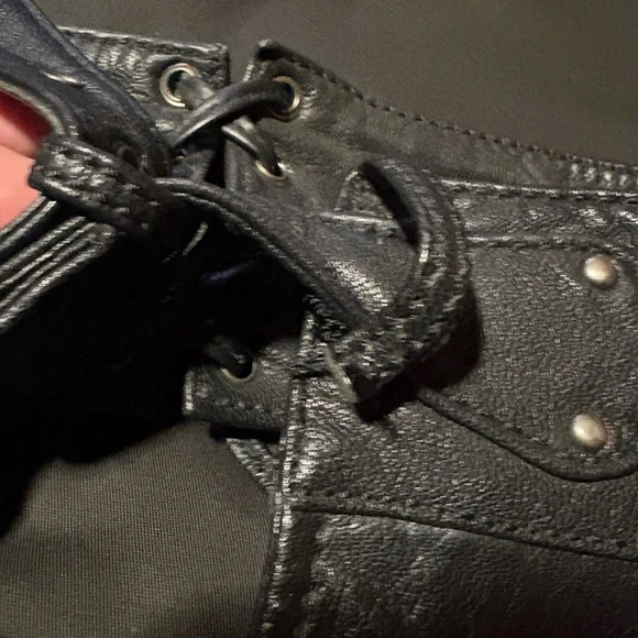 Vintage Harley-Davidson Black Leather Women Chaos Small - Picture 9 of 12